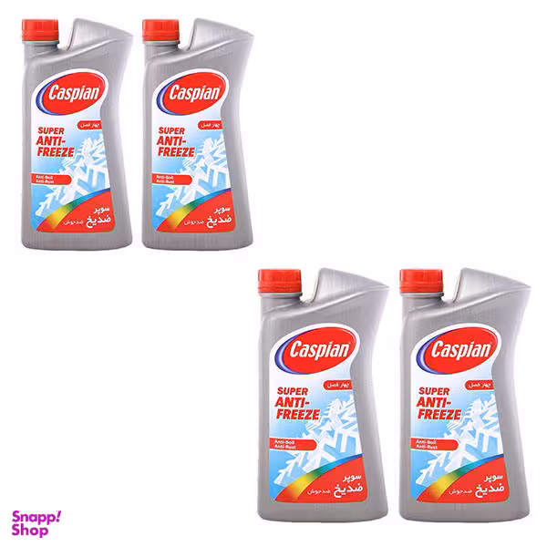 ضدیخ خودرو کاسپین مدل AM 41LS حجم 4000 میلی لیتر بسته 4 عددی