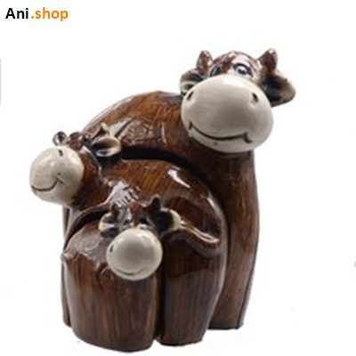 مجسمه طرح گاو سه عددی پلی سترDKO-68