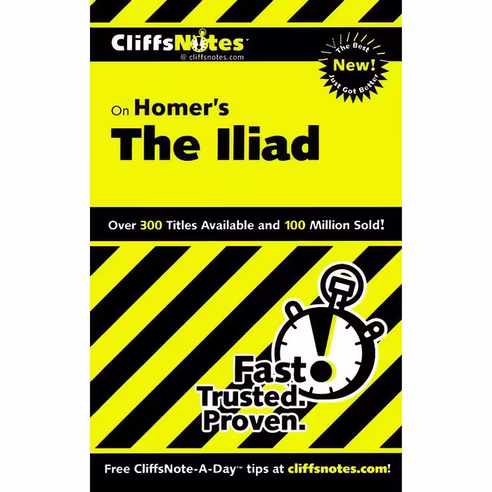 کتاب زبان اصلی Homers the Iliad اثر Bob Linn انتشارات Cliffs Notes