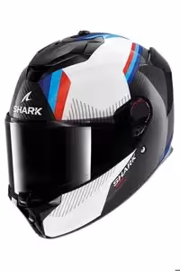 کلاه کاسکت موتورسیکلت چند رنگ ایمنی بسته کربن سفید SPARTAN GT PRO DOKHTA شفاف Shark