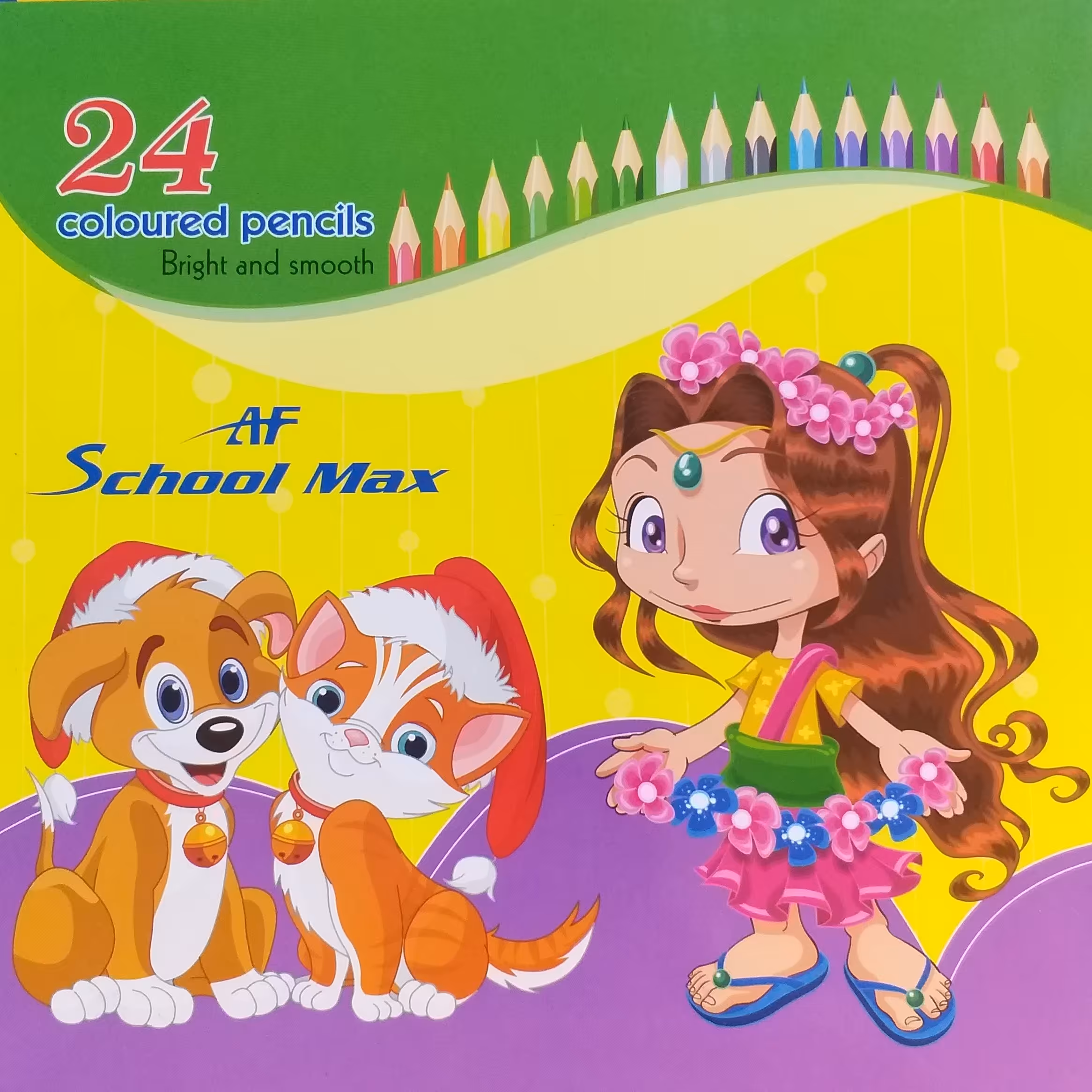 مداد رنگی 24 رنگ اسکول مکس جلد کاغذی