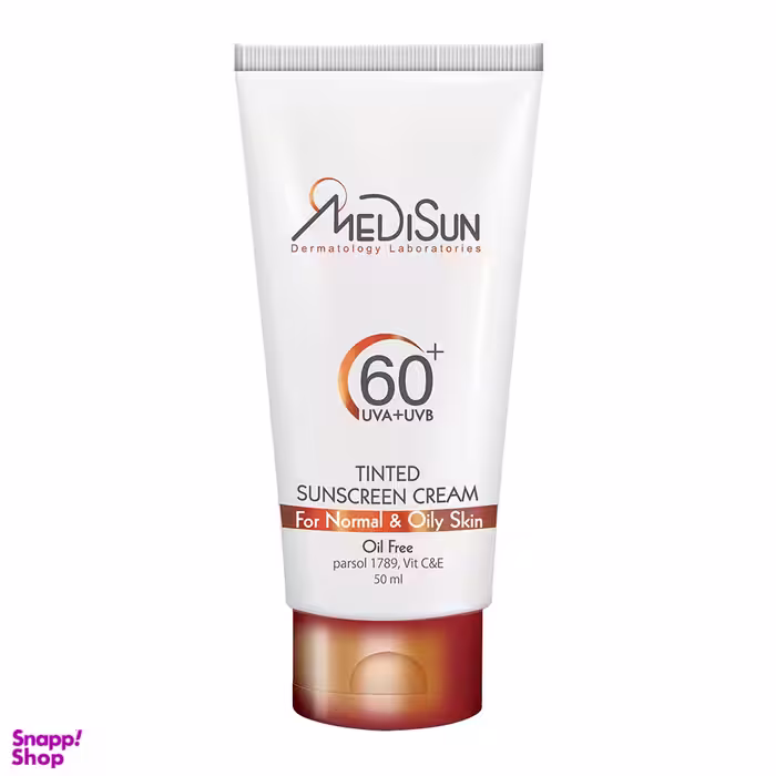 کرم ضد آفتاب فاقد چربی مدیسان (Medisun) با SPF60 رنگی حجم 50 میلی لیتر