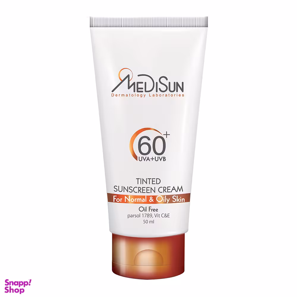 کرم ضد آفتاب فاقد چربی مدیسان (Medisun) با SPF60 رنگی حجم 50 میلی لیتر