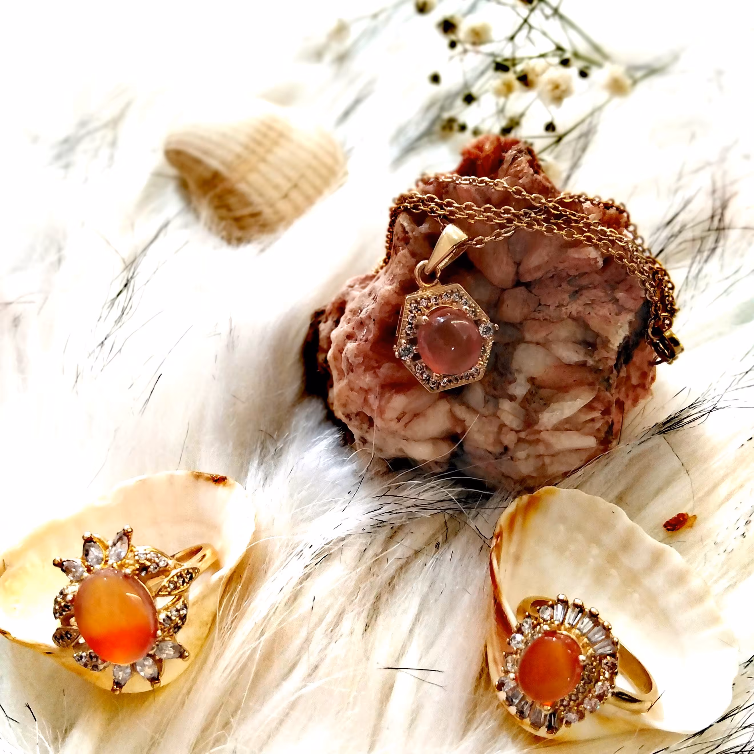 ست پلاک زنجیر و انگشتر طلاروس 