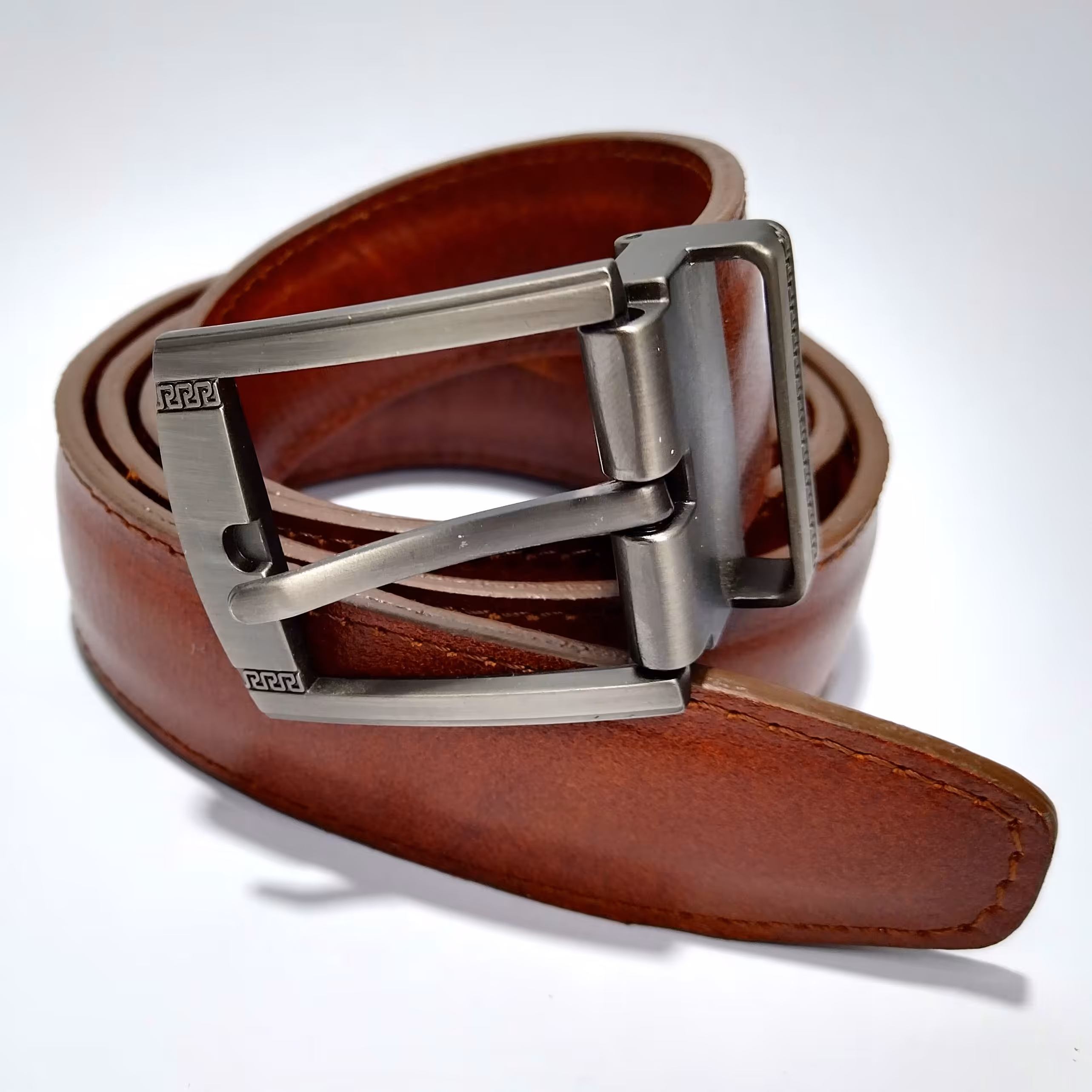 کمربند چرم شکلاتی