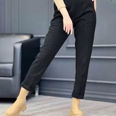 شلوار مام استایل فوتر پشمی