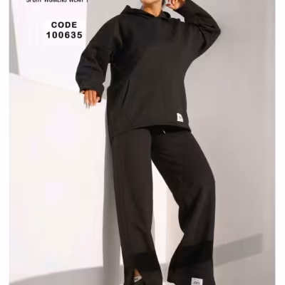 مدل: هودی و شلوار راسته چاکدار ZARA