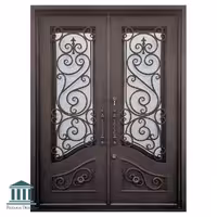 درب فرفورژه فلزی ورودی دولنگه کد 30870