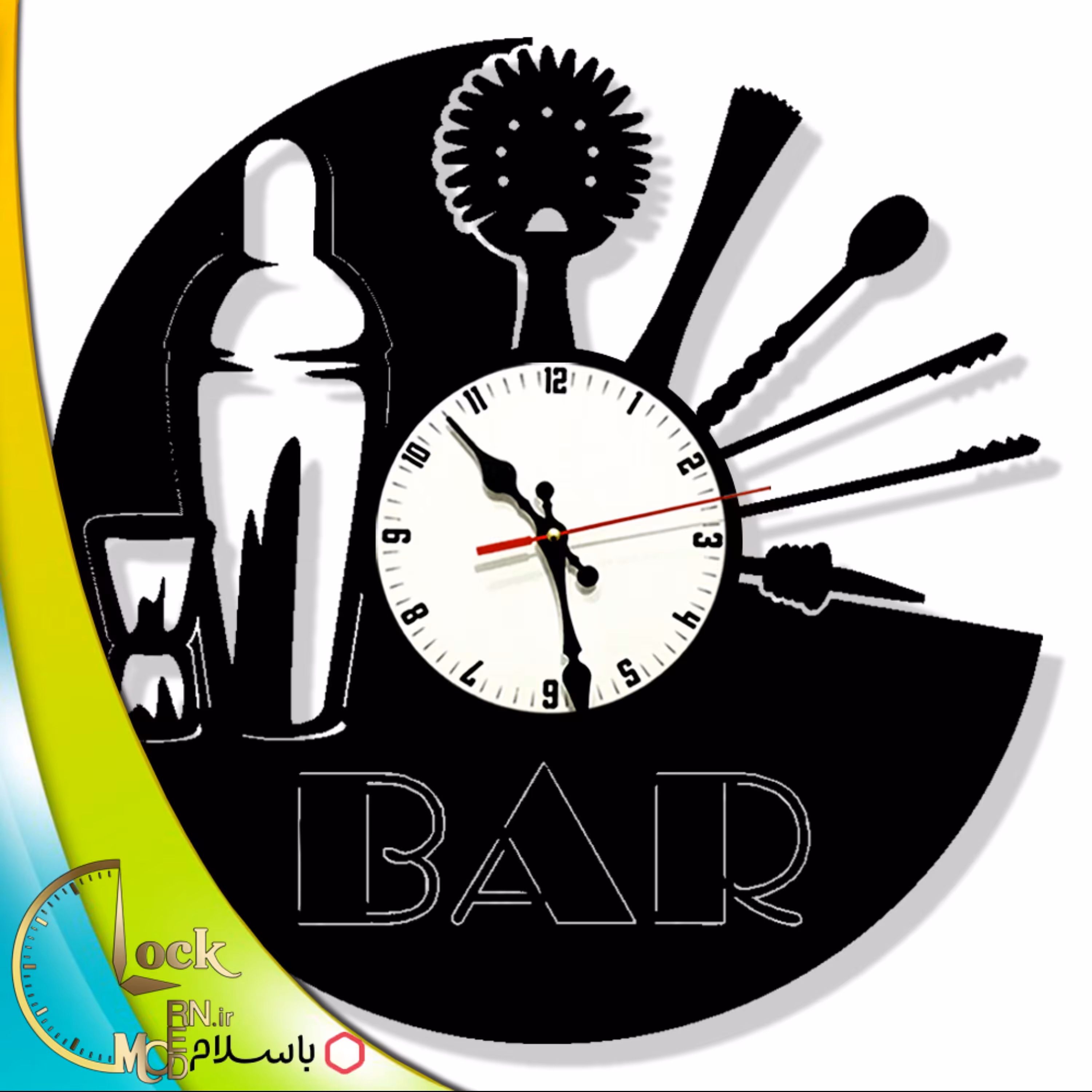 ساعت دیواری طرح سالن زیبایی کد 831 (پس کرایه)