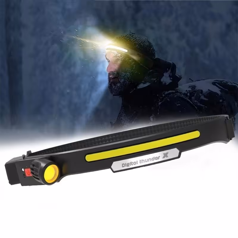 چراغ پیشانی هدلایت هدبندی نور 270 درجه مدل digital thundar X موجود در فروشگاه قشمی شاپ Qeshmishop