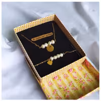 دستبند گردنبند مروارید پرورشی