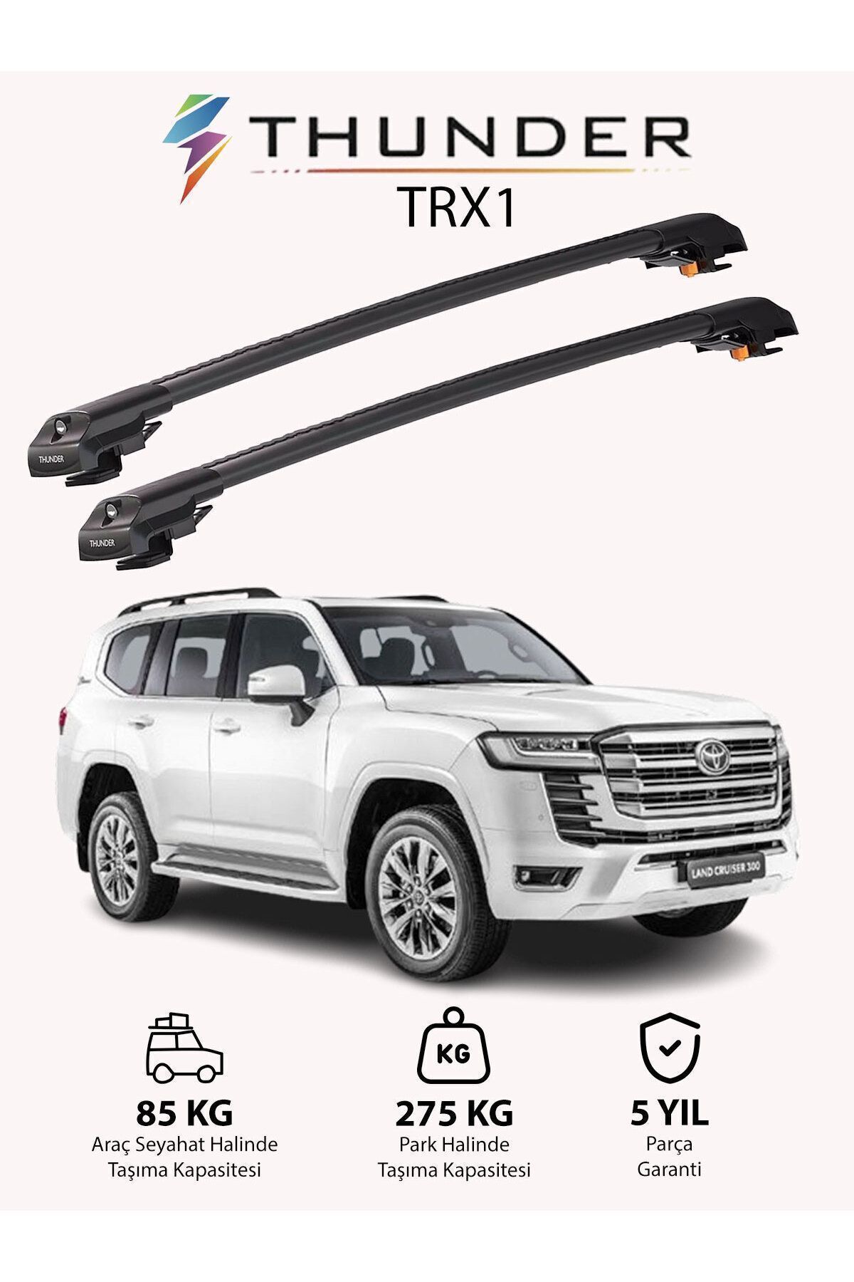 نوار محافظ خودرو مشکی TOYOTA LAND CRUISER 2022 SHONDENT TRX1 THURDER CARRIT Thunder