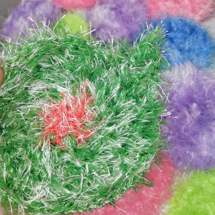 اسکاچ ظرف شویی بافتنی یک لایه قرمز دور سبز 1