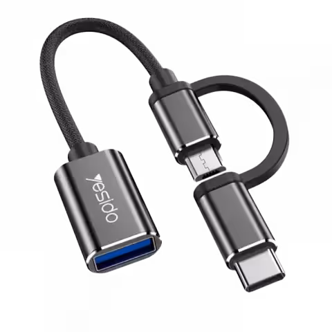 قیمت کابل تبدیل USB به microUSB، Type-C یسیدو مدل GS02