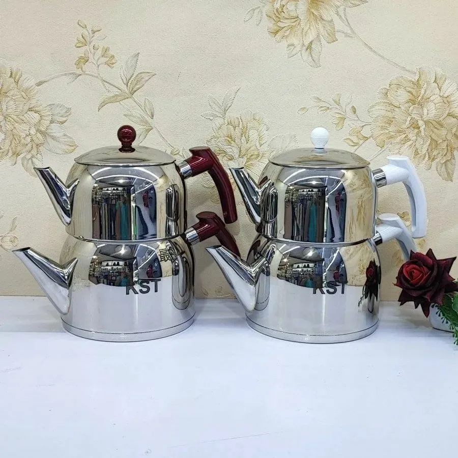 کتری قوری استیل دسته بغل مارک کی اس تی KST 1060