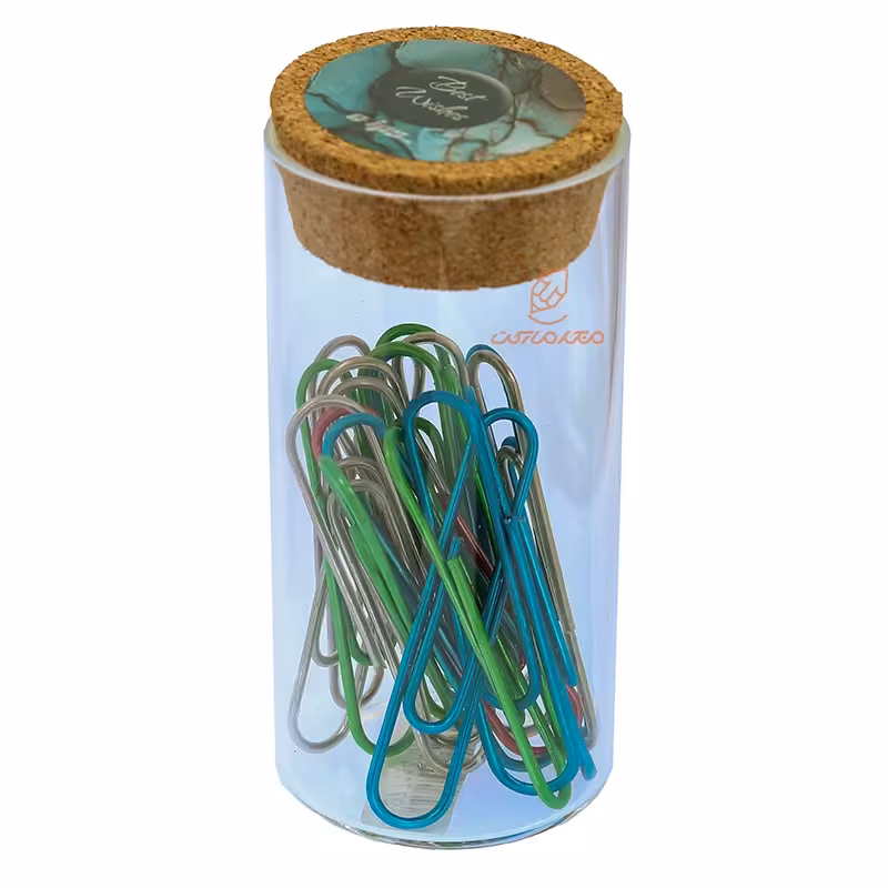 گیره بزرگ کاغذ (کلیپس) فلزی رنگی mm50 بسته 20 عددی