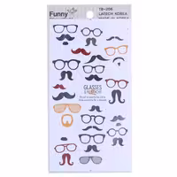 برچسب (استیکر) فانتزی کد TB-206 طرح عینک و سیبیل FUNNY