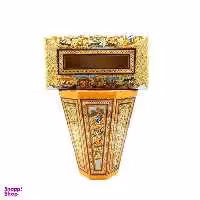 ست جعبه دستمال کاغذی و سطل خاتم کاری کد 03