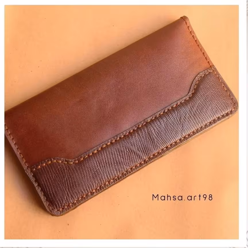 کیف پول چرم طبیعی گاوی