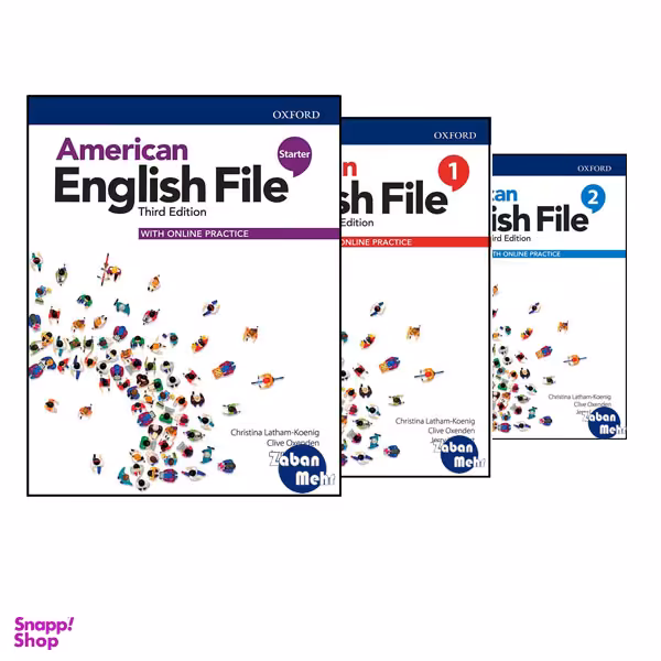 کتاب American English File Starter-1-2 Third Edition اثر جمعی از نویسندگان انتشارات زبان مهر 3 جلدی