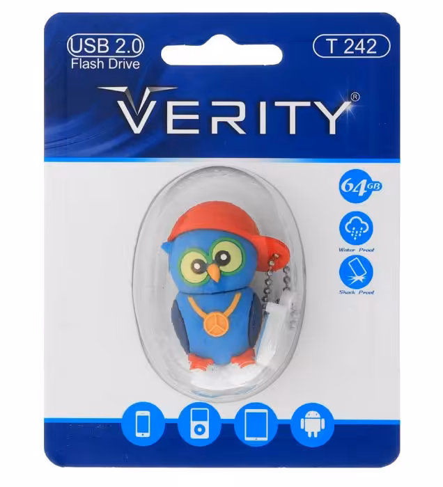 فلش مموری عروسکی وریتی مدل T242 USB 2.0 ظرفیت 64 گیگابایت