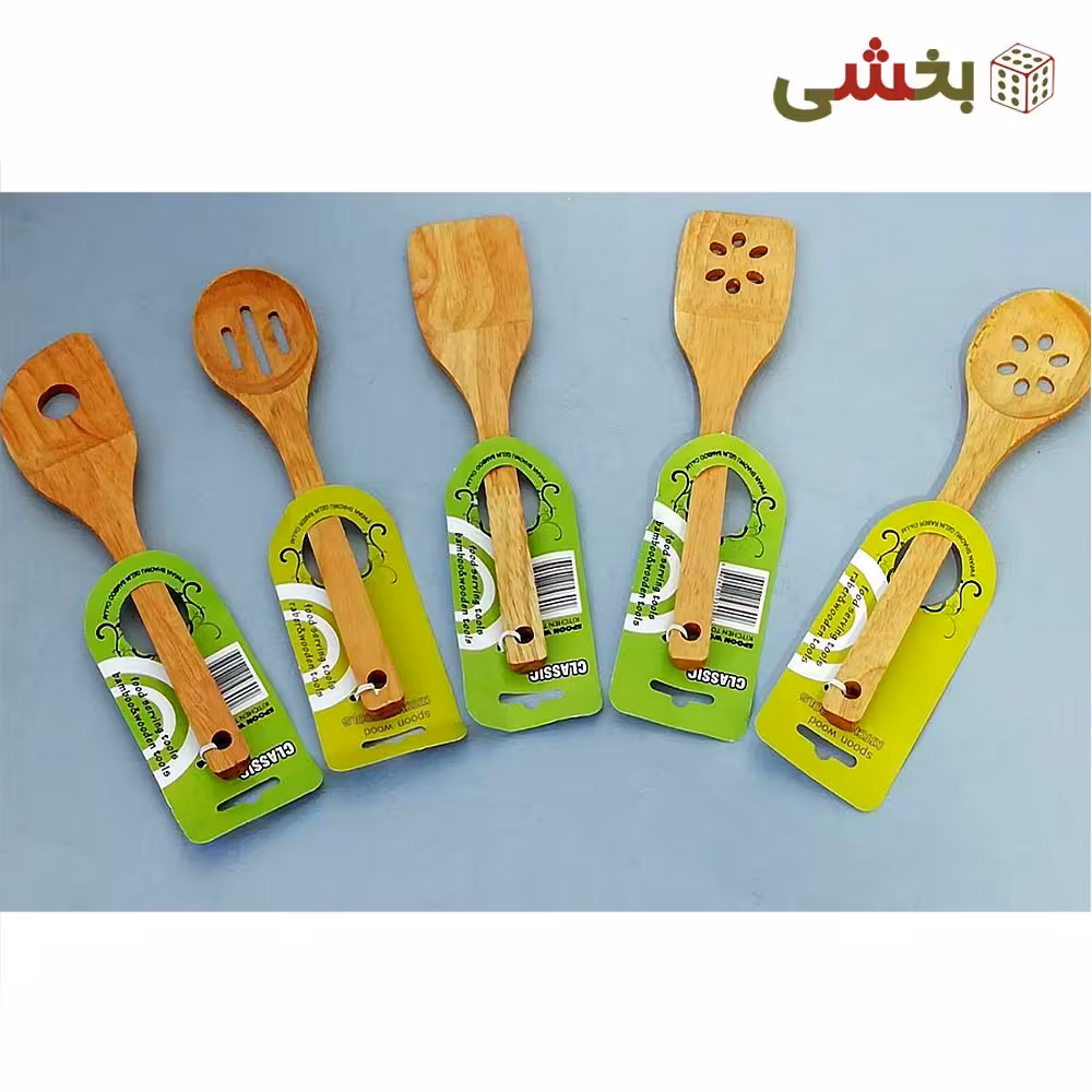 کفگیر تکی چوبی رابروود