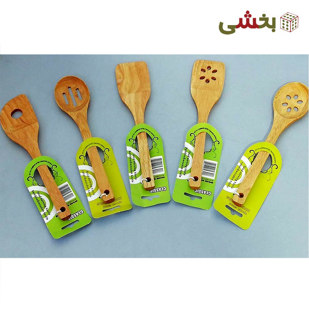 کفگیر تکی چوبی رابروود