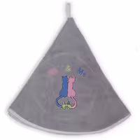 حوله اشپزخانه پودایران آویز گرد رنگ طوسی با قطر 70 (100درصد پنبه)