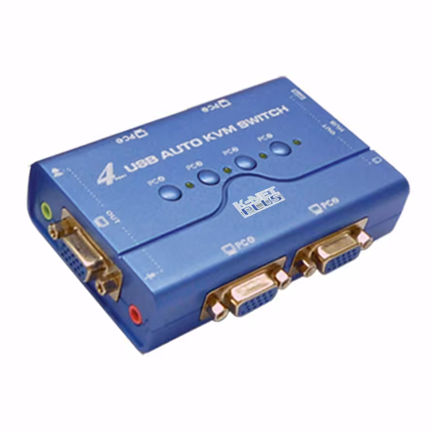 سوئیچ 4 پورت VGA KVM کی نت پلاس KPU625
