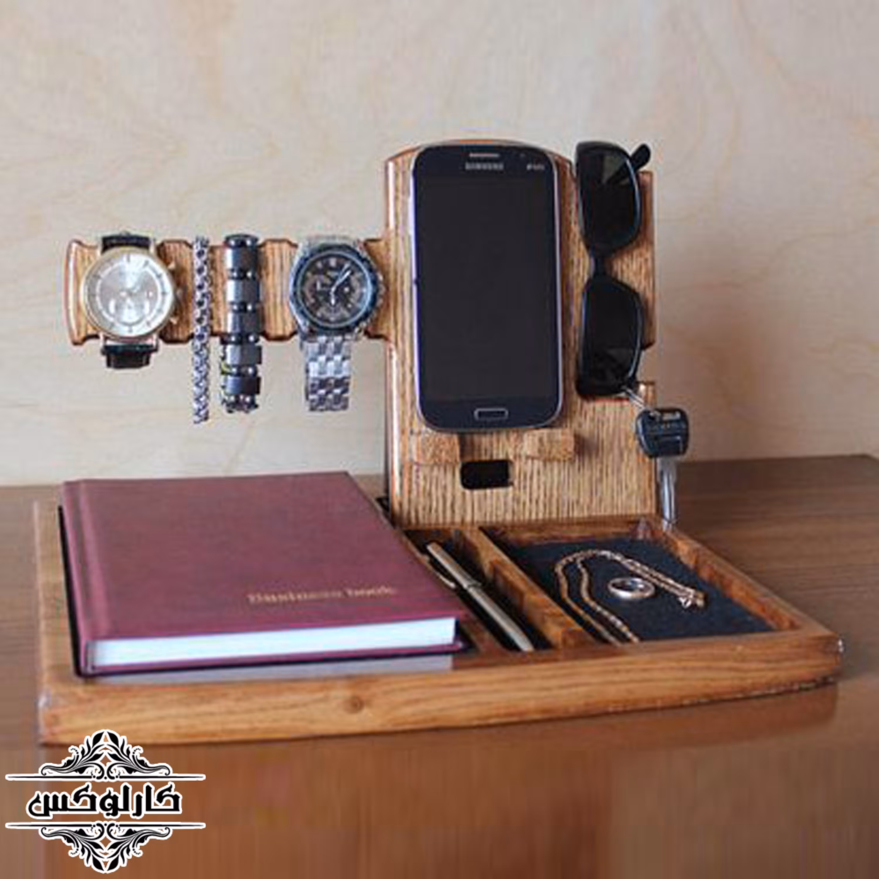 استیشن و استند اکسسوری بزرگ چوبی