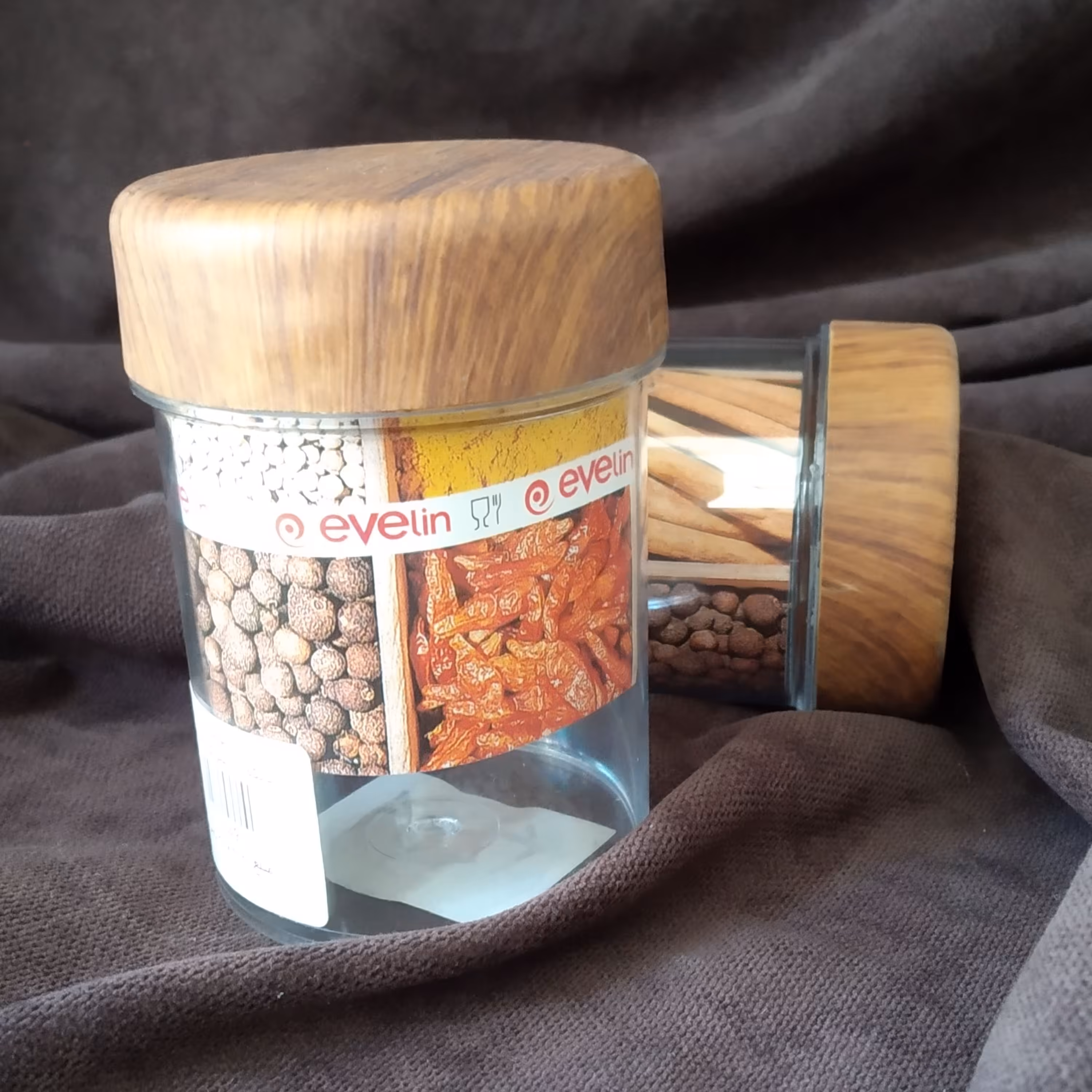 بانکه 0.2 لیتر گرد درب چوبی