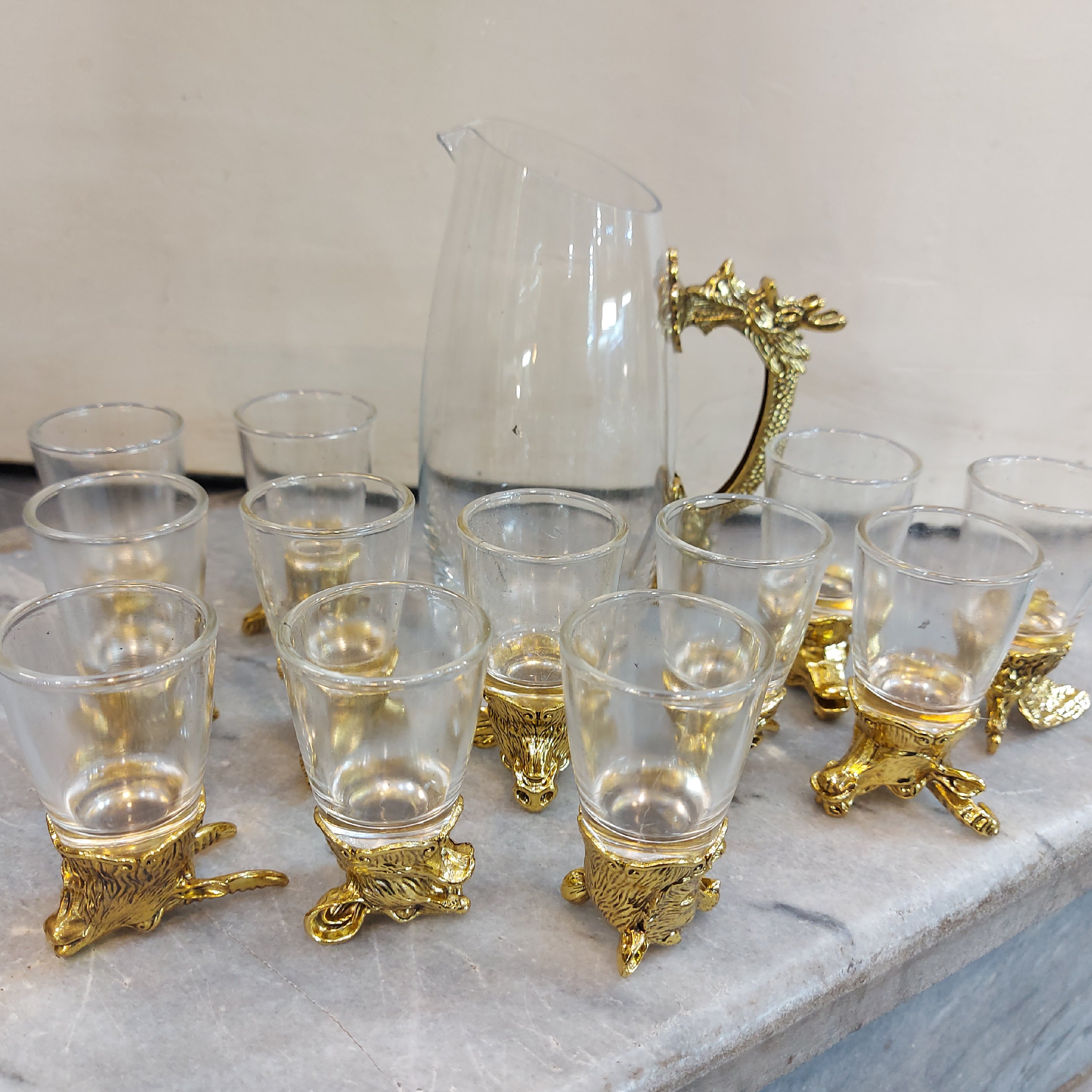 سرویس شربت خوری برنجی