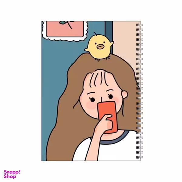 دفتر مشق 50 برگ بامبیلیپ طرح دختر جوجه به سر کد 0473590