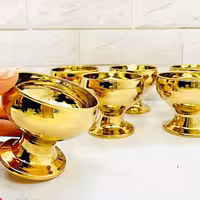 بستنی خوری جام طلایی پایه کوتاه 