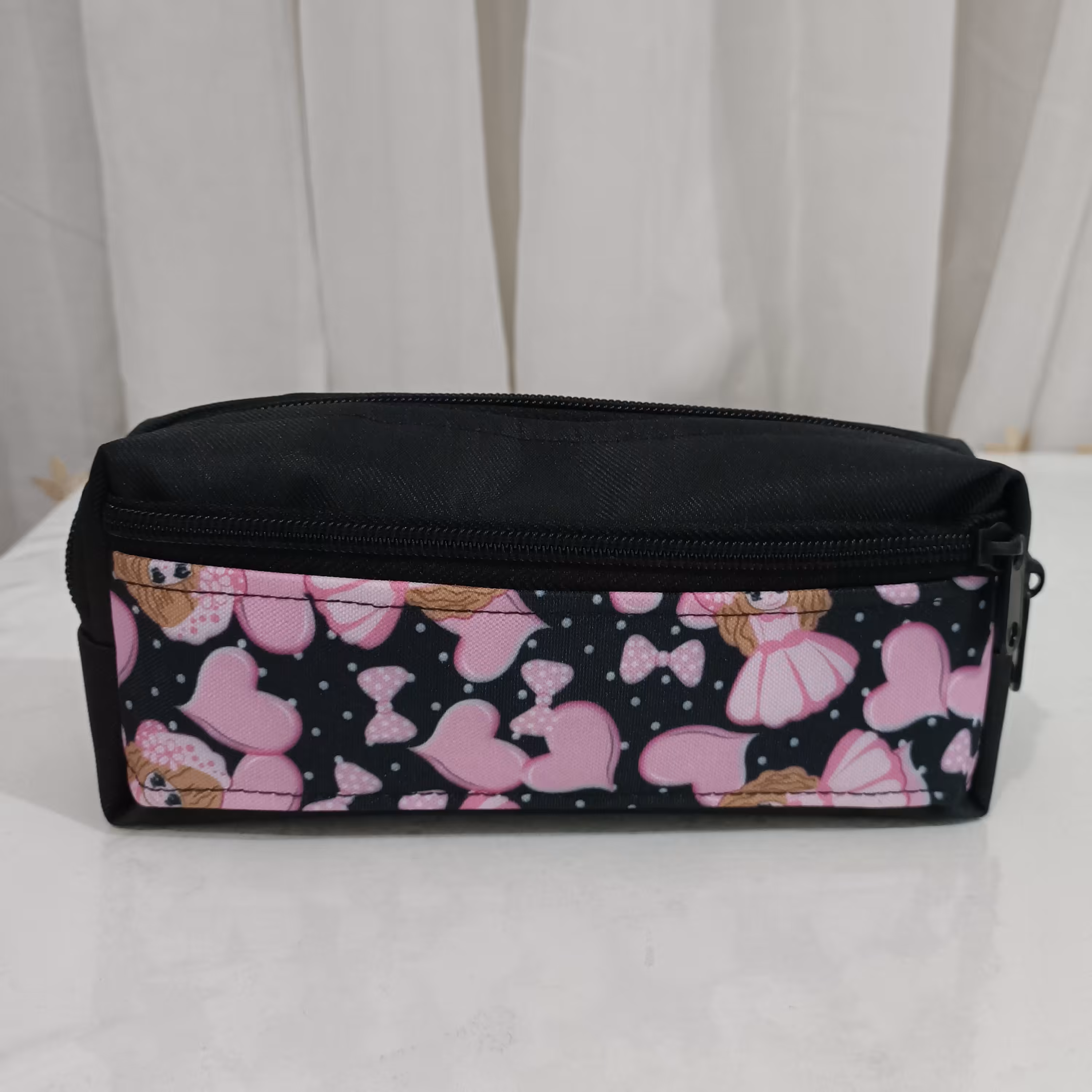 جامدادی دخترانه دو زیپ برزنتی