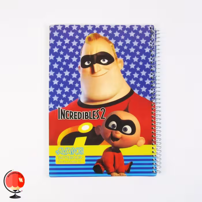 دفتر نقاشی 80 برگ سیمی طرح شگفت انگیزان جلد طلقی آونگ