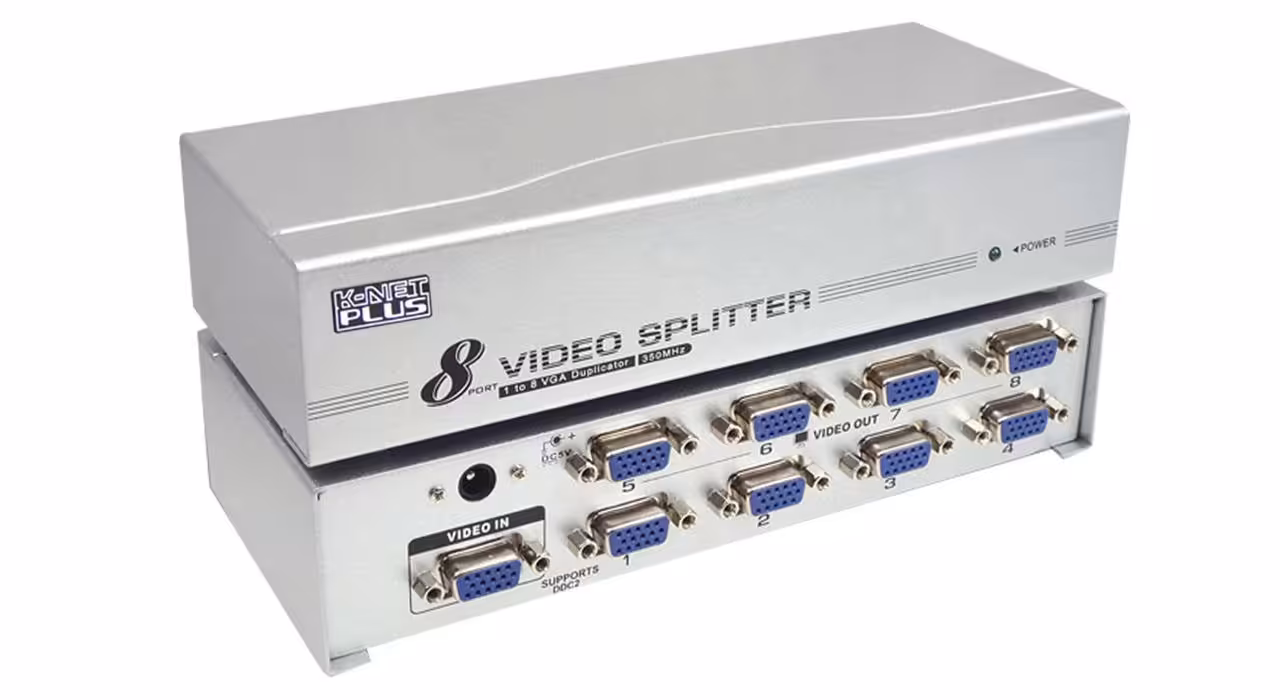 اسپلیتر 8 پورت VGA کی نت پلاس KPS638