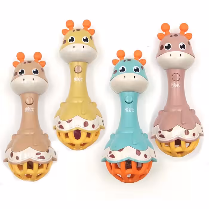 اسباب بازی جغجغه موزیکال چراغدار زرافه