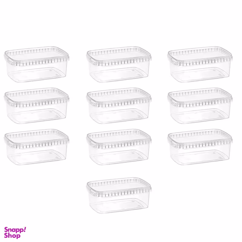 ظرف نگهدارنده مدل فریزری و مایکروویوی کد 1200cc بسته 10 عددی