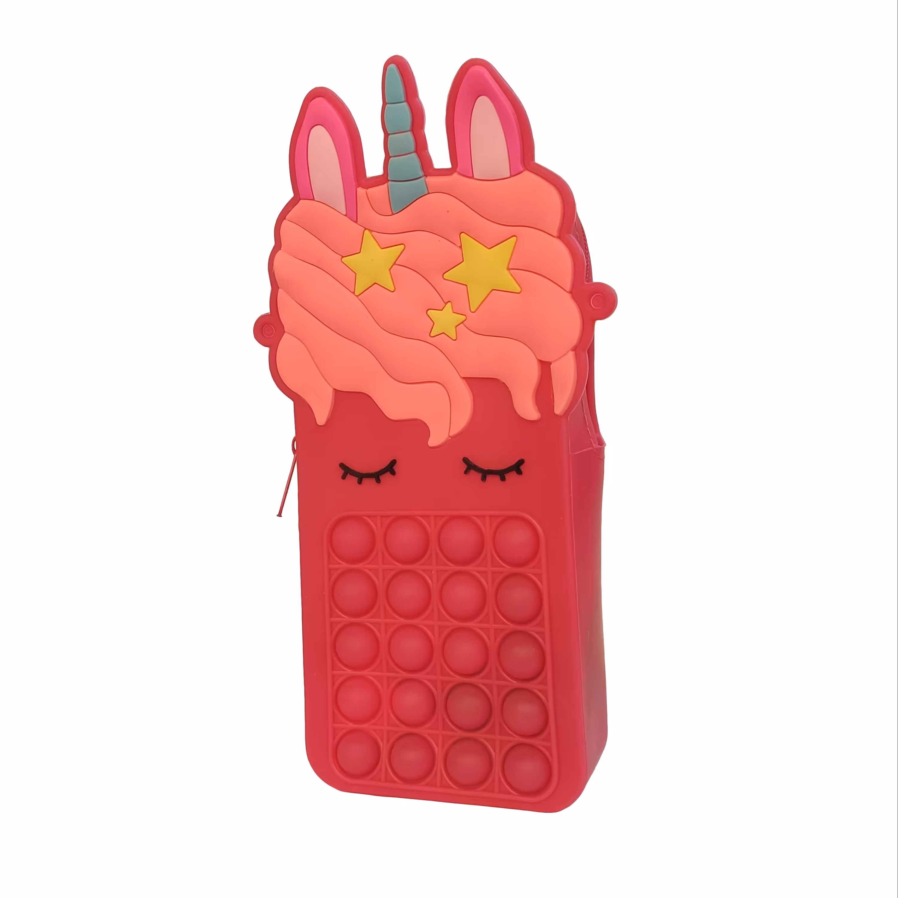 کیف پاپیت تک شاخ طرح جامدادی و کیف موبایل رنگ سرخابی