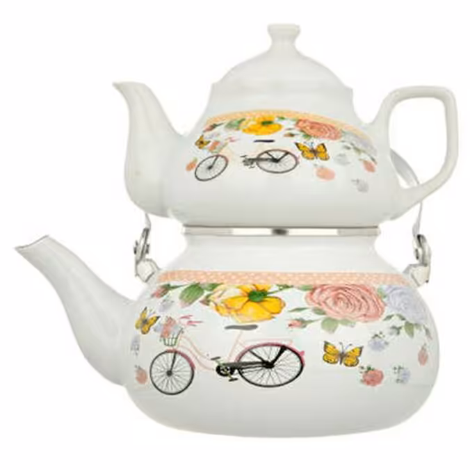 ست کتری و قوری لعابی