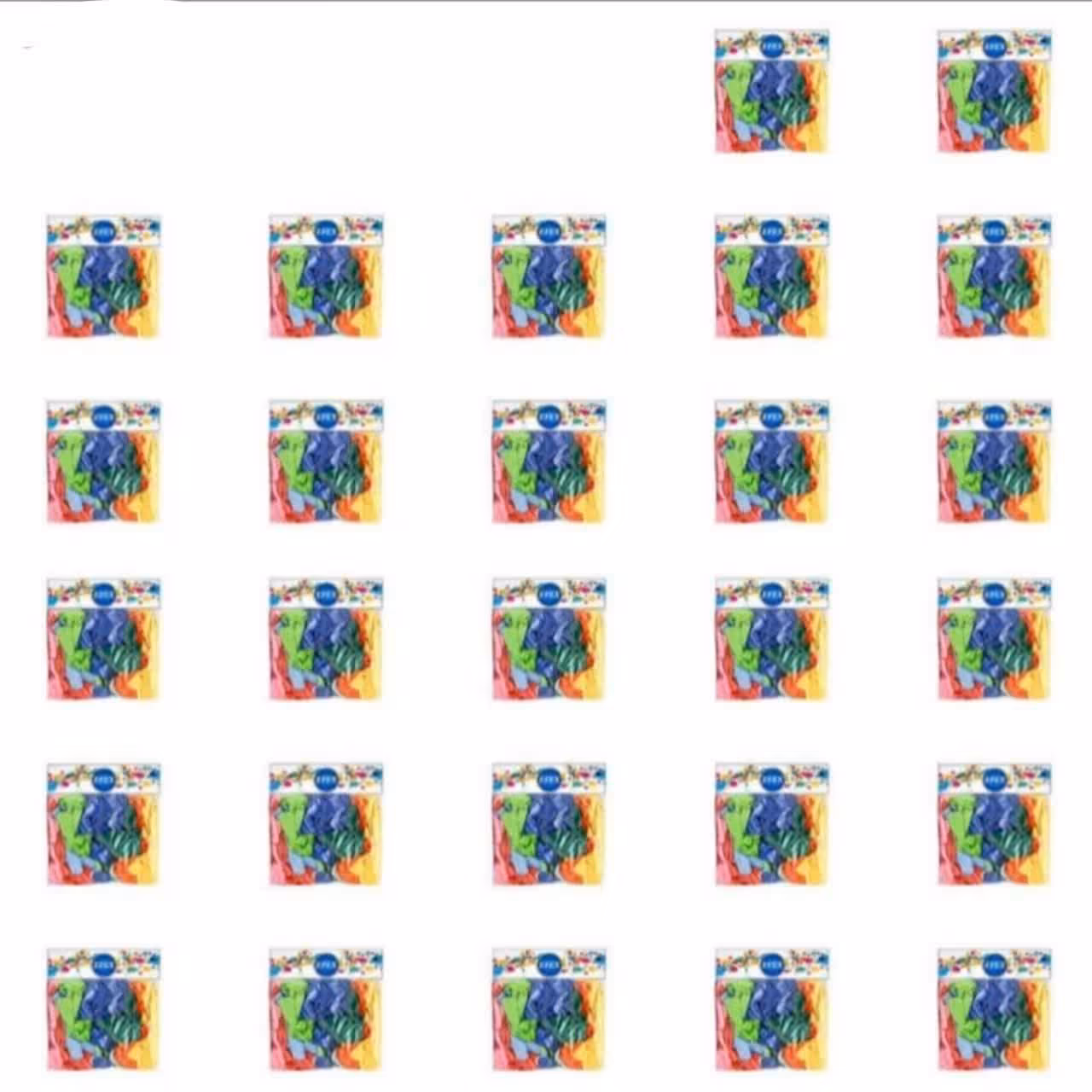 
بادکنک رنگ جور 6 اینچ 27 بسته 20 عددی
