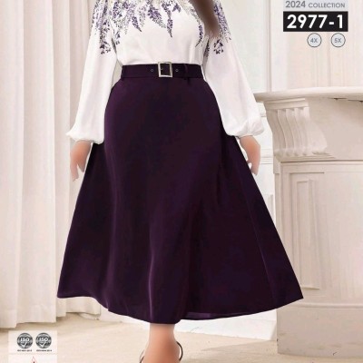 بلوز دامن ‌مجلسی بیگ سایز کرپ حریر2977