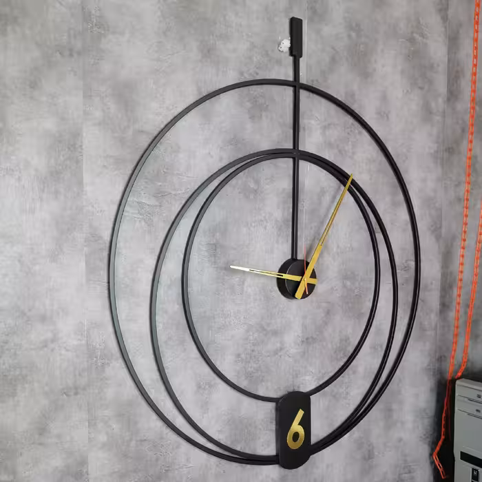 ساعت دیواری فلزی مدرن کد h130 قطر 60 سانت با بهترین کیفیت و ارسال رایگان (پس کرایه)