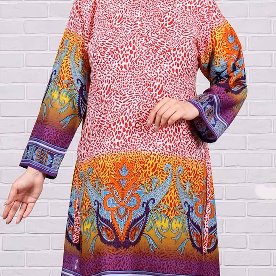 مانتو ساحلی سایز بزرگ تونیک شیک سایز بزرگ پیراهن راحتی سایز بزرگ  سایز 44 تا 54