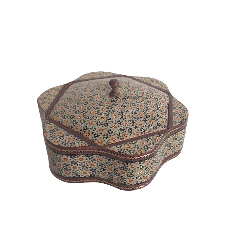 شکلات خوری خاتم کاری مدل یک درب کد 129