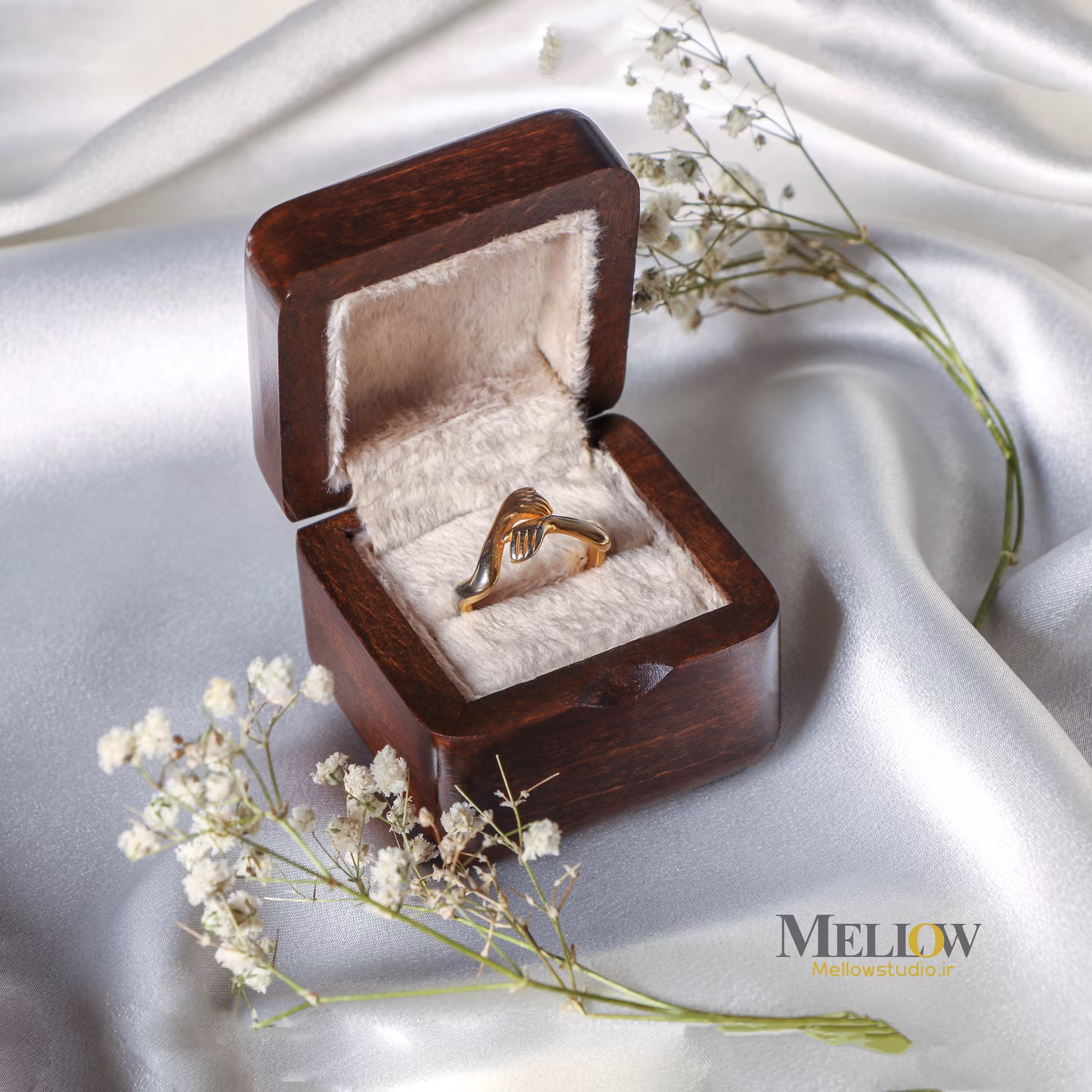 جعبه انگشتر  چوبی
