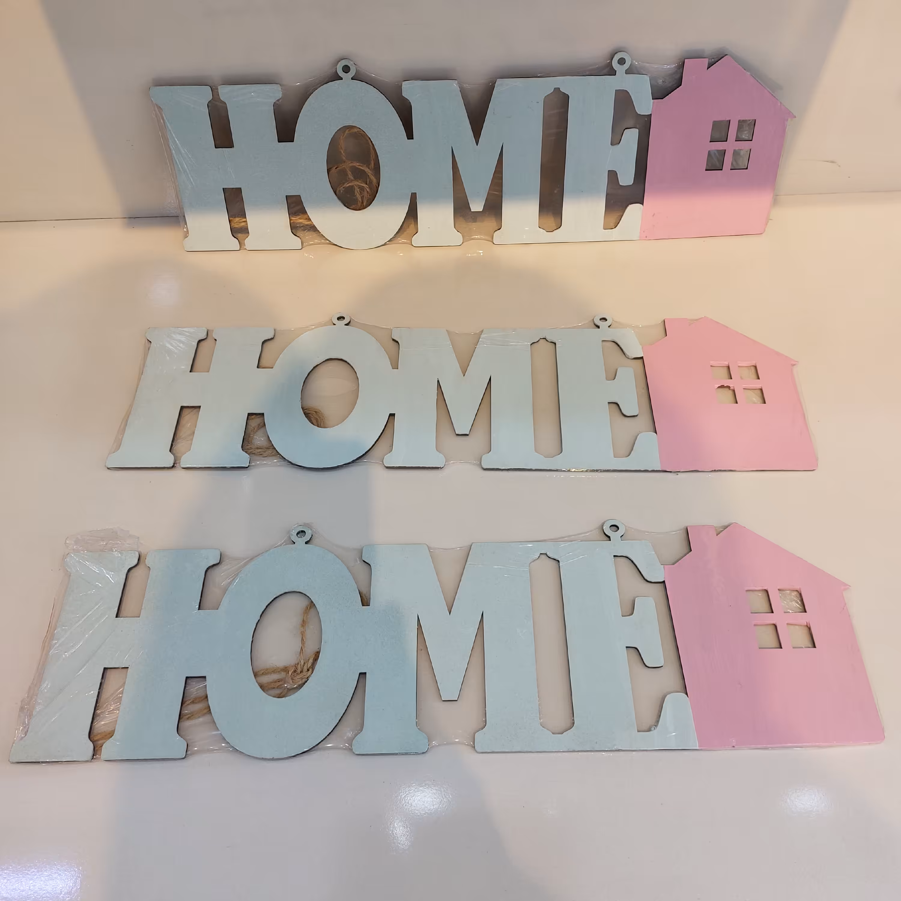 تخته دکوراتیو رنگی طرح home