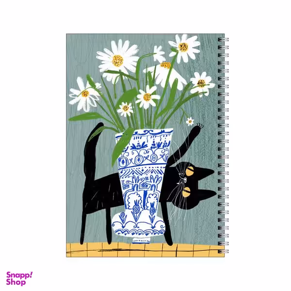 دفتر مشق 80 برگ بامبیلیپ طرح گربه شیطون و گلدون کد 1674198