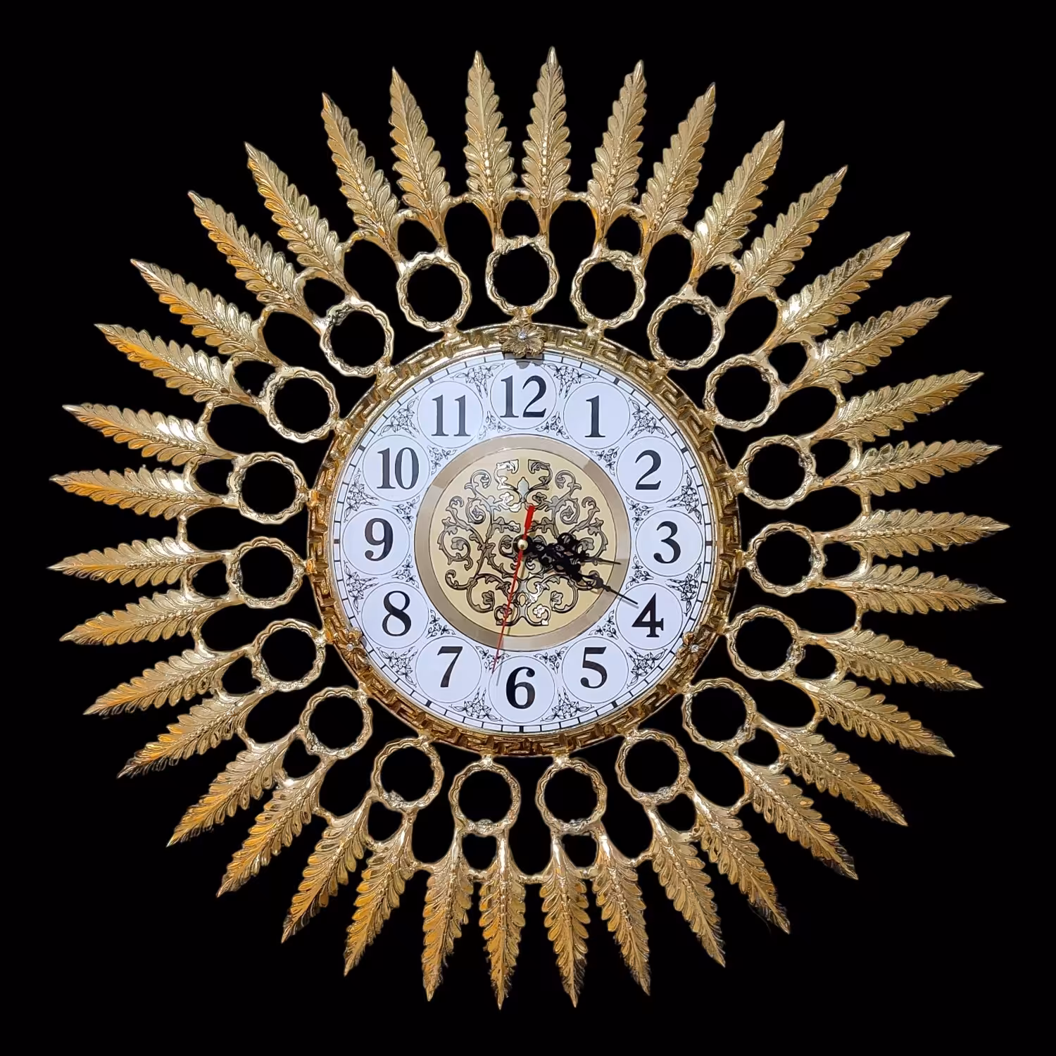 ساعت برنجی مدل خورشید